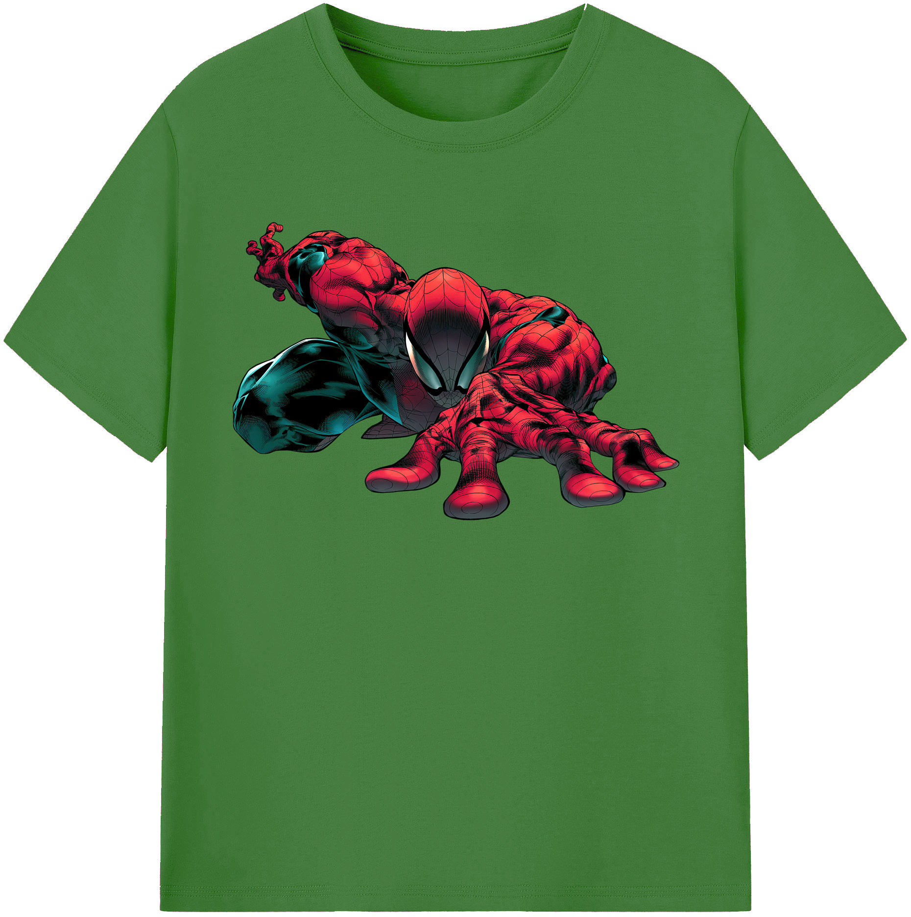 （画像用） Spider Man スパイダーマン レディースカジュアルプリントTシャツ（綿100％）